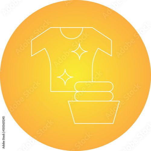 Laundry single vector icon illustration