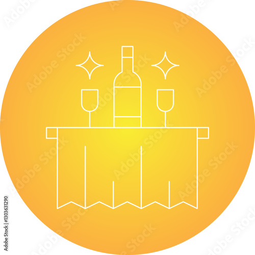 Room Service Trolley single vector icon illustration