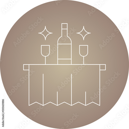 Room Service Trolley single vector icon illustration