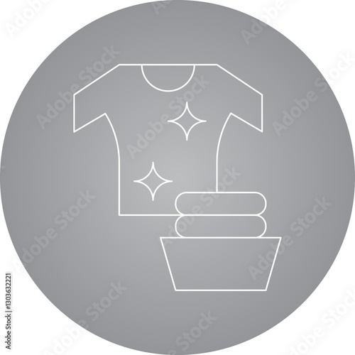 Laundry single vector icon illustration