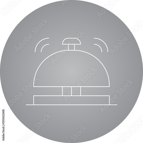 Desk Bell single vector icon illustration