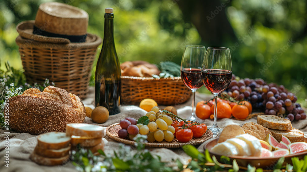 Un momento perfecto: picnic romántico en la naturaleza Un momento perfecto: picnic romántico en la naturaleza