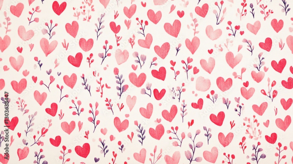 A patterned background featuring hearts and floral elements in soft pink and purple hues. A patterned background featuring hearts and floral elements in soft pink and purple hues.