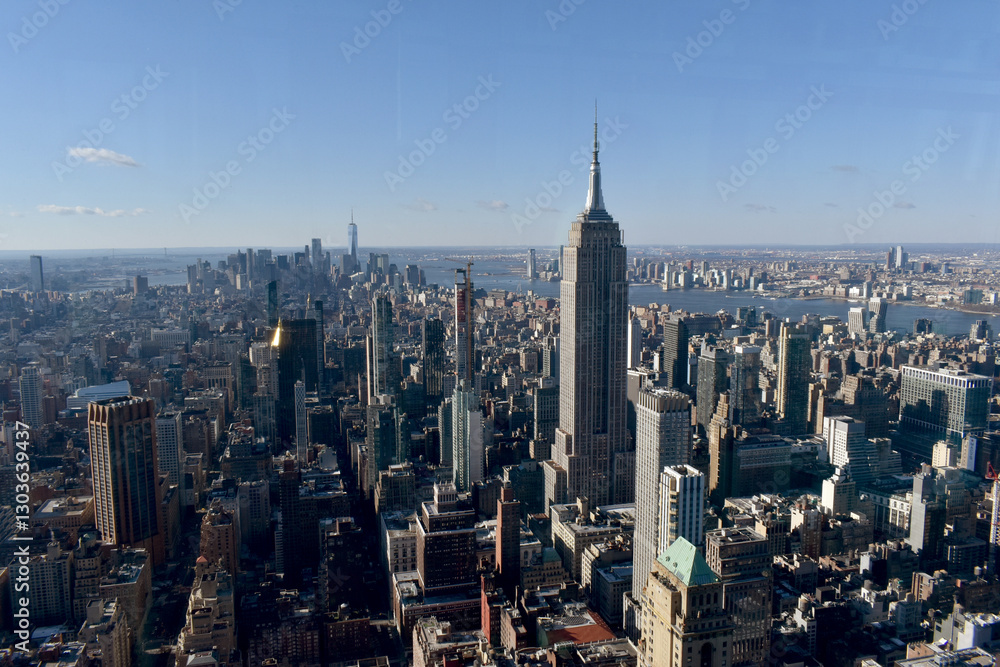 Obraz premium Panorama von New York mit Empire State Building