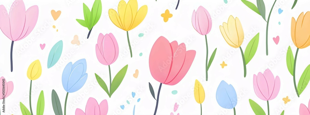seamless pattern with tulips seamless pattern with tulips