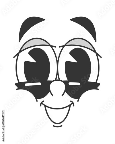 Cool expressive eyes caricature doodle