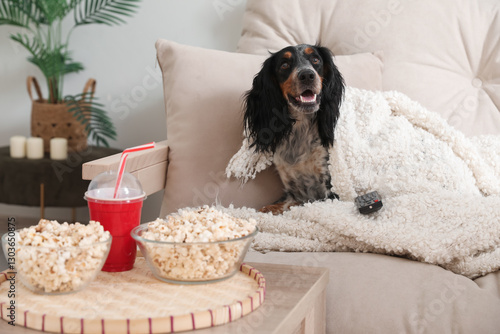 Cute cocker spaniel dog wit...