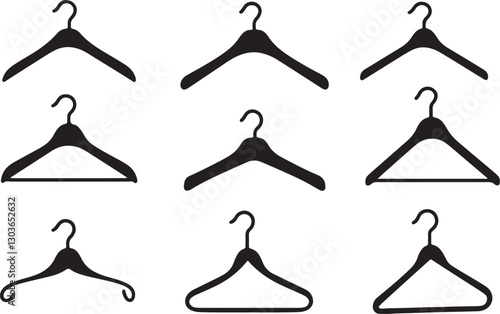 clothes hangers set of silhouettes