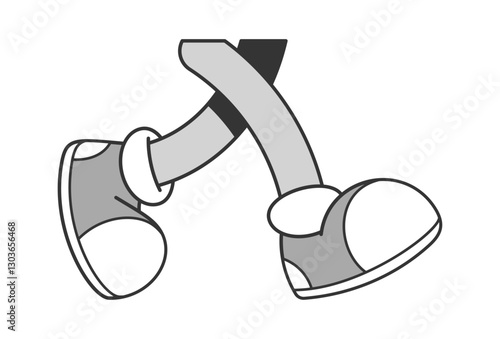 Moving legs wearing boots doodle