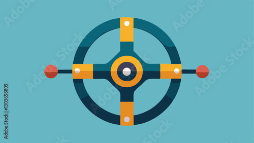 Steering Wheel with Grip Extensions An illustration of a steering wheel fitted with specially designed grip extensions for better control by those with limited hand strength.