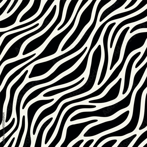 Vector seamless pattern. Free form organic shapes. Stylish smooth weaving structure. Natural rounded spots. Hand drawn abstract background. Can be used as swatch. Monochrome smooth spotty print.