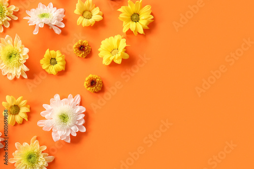 Different beautiful chrysan...