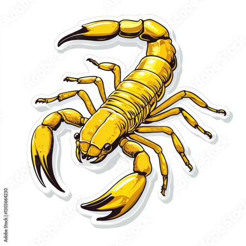 Yellow Scorpion Illustration
