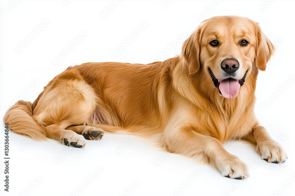Golden retriever dog isolated on a solid background Golden retriever dog isolated on a solid background