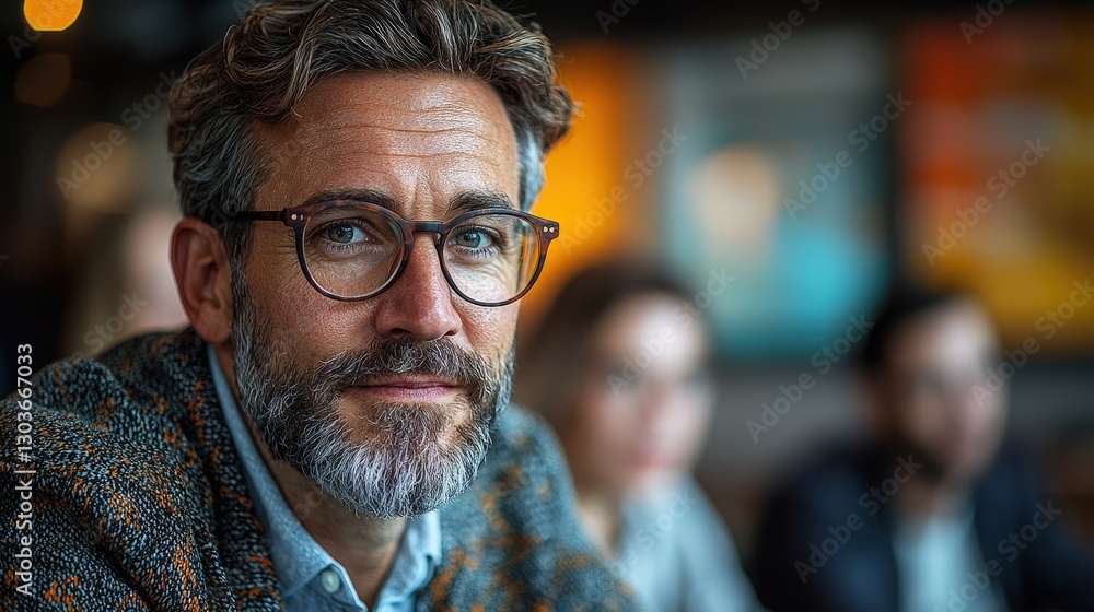 A Close Up Image Of A Thoughtful Middle Aged Man A Close Up Image Of A Thoughtful Middle Aged Man