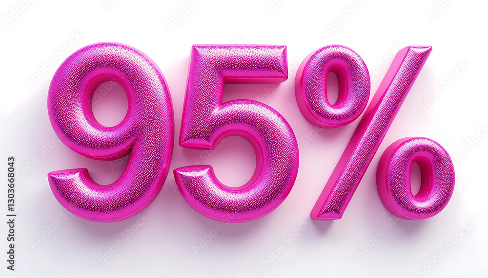 95 Percent Off Sale. 95% percent of. Special offer discount. pink number 95% 3d rendering. sign for marketing, sales, discounts, promotions, financial, business, banner. 3d pink number. number design 95 Percent Off Sale. 95% percent of. Special offer discount. pink number 95% 3d rendering. sign for marketing, sales, discounts, promotions, financial, business, banner. 3d pink number. number design