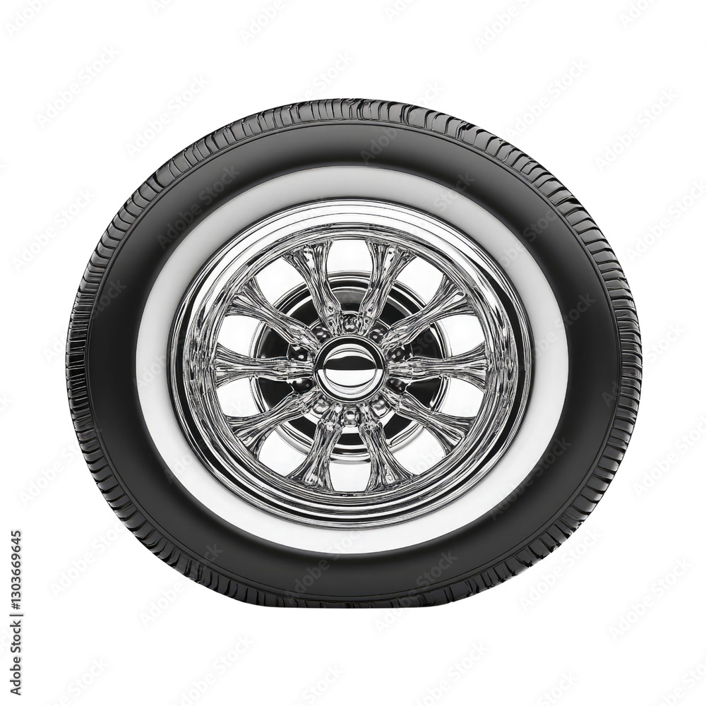 Obraz premium car wheel on white background