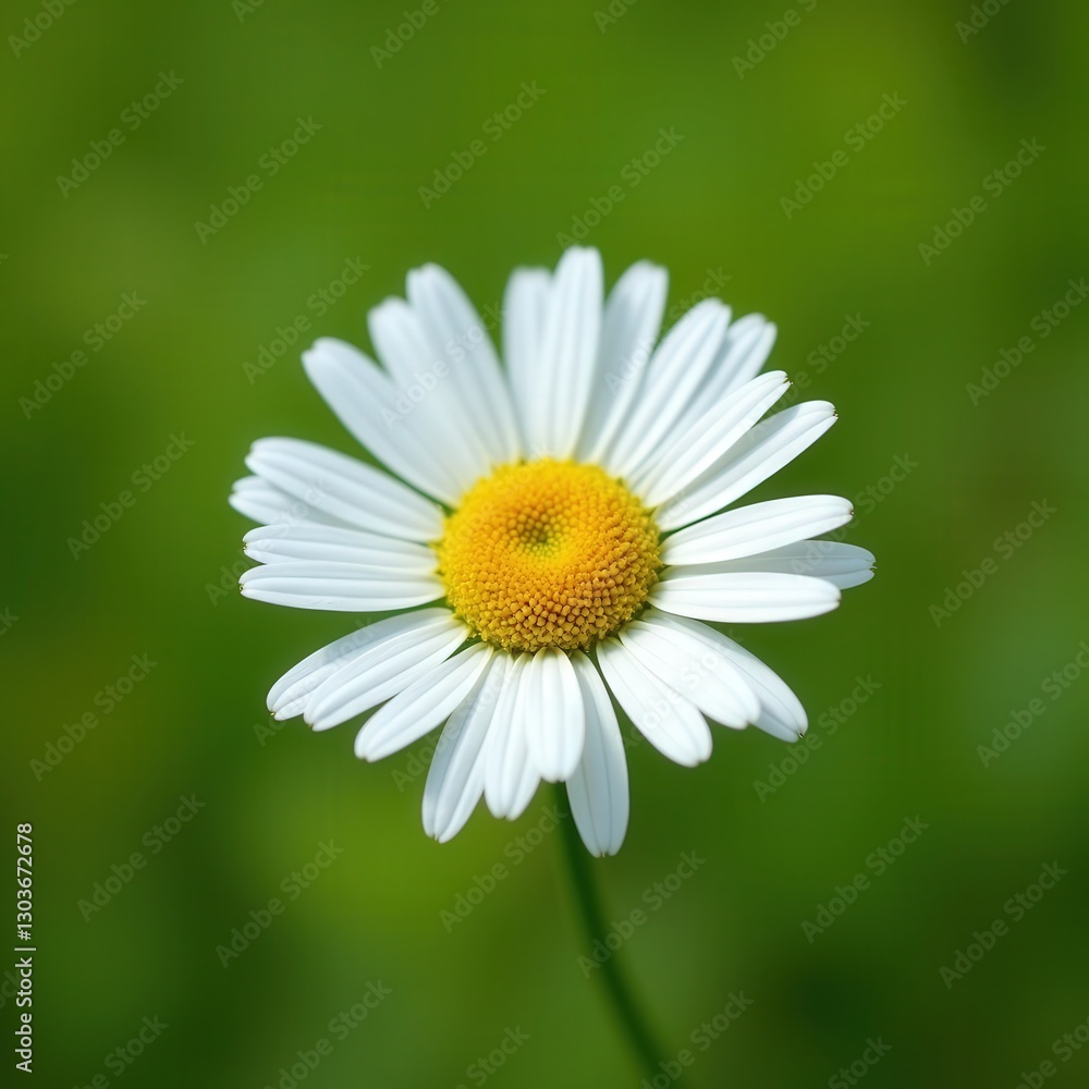 Single White Daisy on Soft Green Background Single White Daisy on Soft Green Background