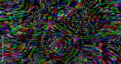 Colorful abstract texture created with Gradient flow and 3D structure imitate the movement of liquid or wind. Vibrant colors, volumetric waves and digital noise create a sense of depth and dynamics