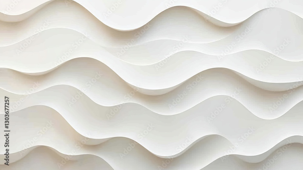 Fototapeta premium Futuristic White Wave Pattern, Abstract Background Design, Technology or Wallpaper Concept