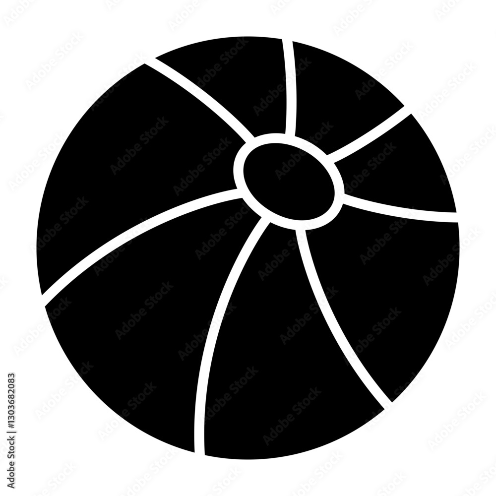 Beach ball Outline Style Icon Design Beach ball Outline Style Icon Design