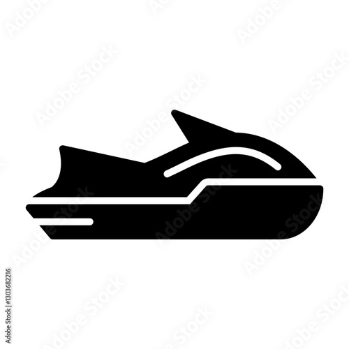 Jet ski Outline Style Icon Design