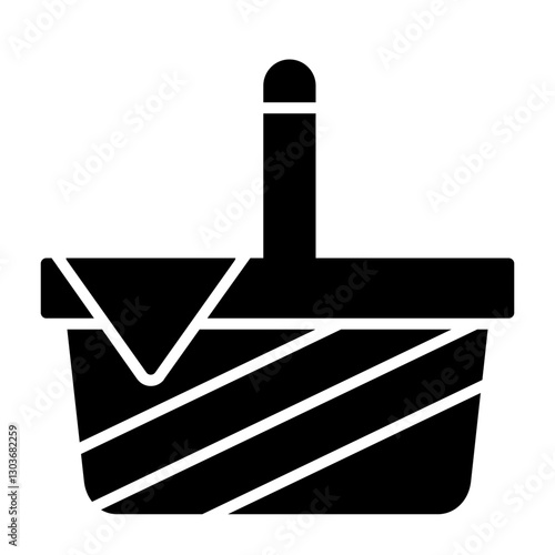 Picnic basket Outline Style Icon Design