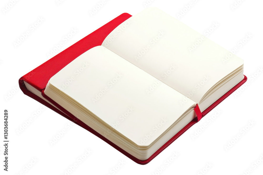 An inviting, blank notebook ready for inspiration on a clean surface isolated on transparent background An inviting, blank notebook ready for inspiration on a clean surface isolated on transparent background