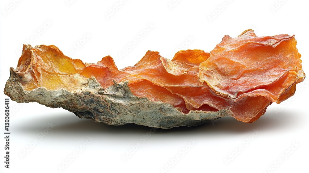 Obraz premium Dried apricot slices on white background