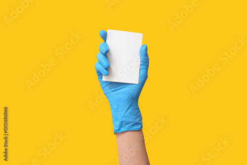 Female hand in medical glov...