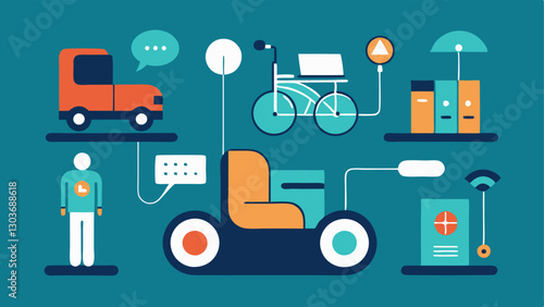These descriptions can serve as ideas for simple vector illustrations focusing on the various adaptive technologies that enhance mobility for drivers with disabilities.