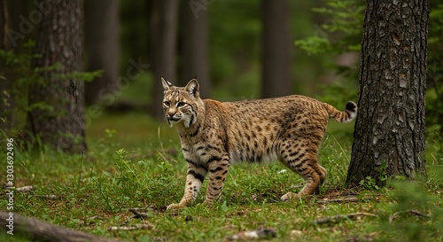 Solitary Hunter The Bobcat in its Natural Environment