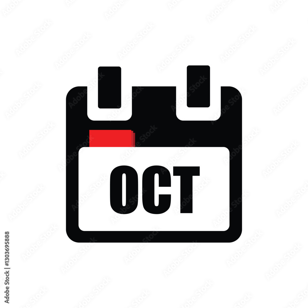 calender icon, october icon with white background calender icon, october icon with white background