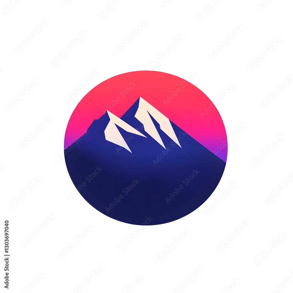 Obraz premium Artistic mountain design with sleek gradient and bold style