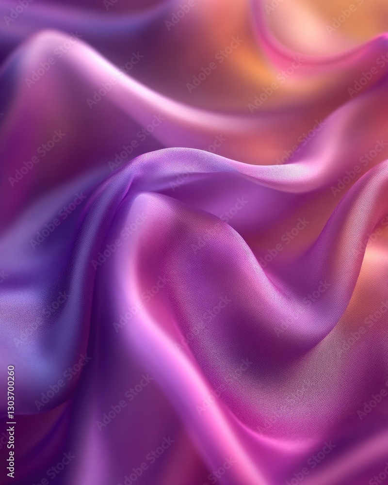 Obraz premium Fluid, iridescent purple silk drapes
