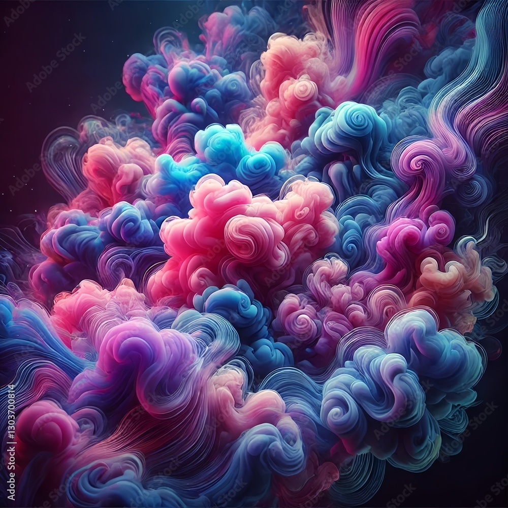 Fototapeta premium abstract fractal colorful smoke background