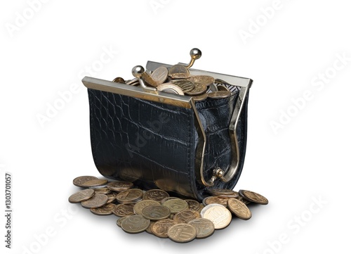purse with coins