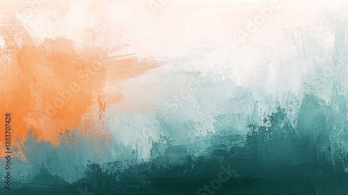 Abstract colorful paint brushstrokes blending multiple contrasting hues together now