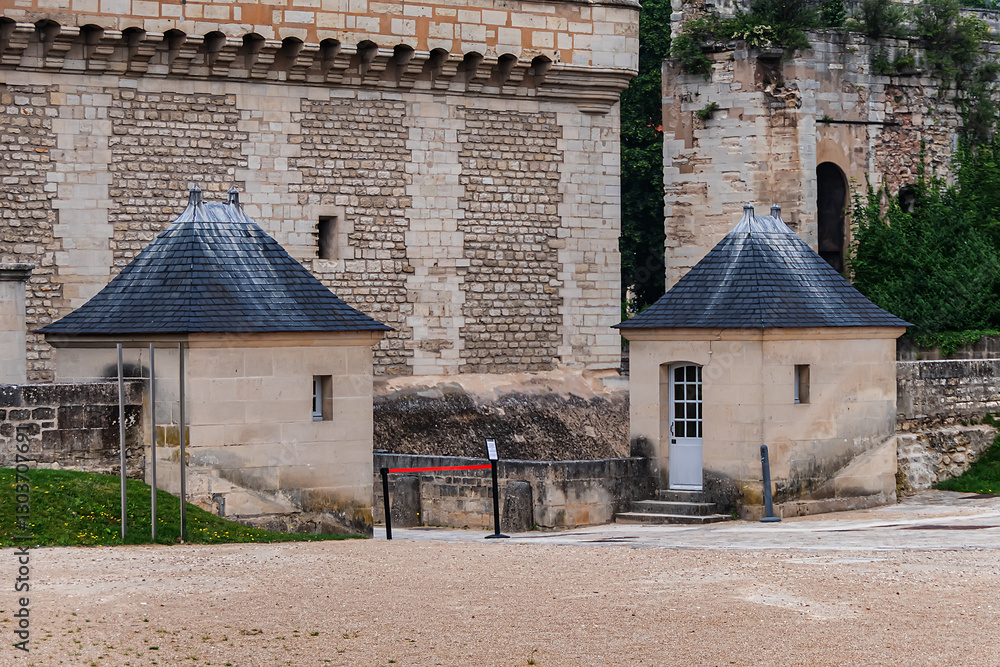 Vincennes Castle (Chateau de Vincennes) - massive XIV - XVII century French royal fortress in the town of Vincennes, Paris.