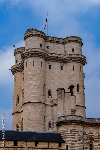 Obraz na płótnie Vincennes Castle (Chateau de Vincennes) - massive XIV - XVII century French royal fortress in the town of Vincennes, Paris. w salonie