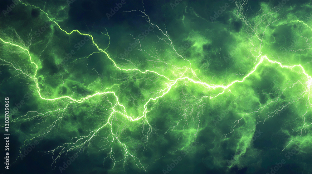 The effect of green plasma glow. Energetic green charge, lightning with static electricity on a black background. The effect of green plasma glow. Energetic green charge, lightning with static electricity on a black background.