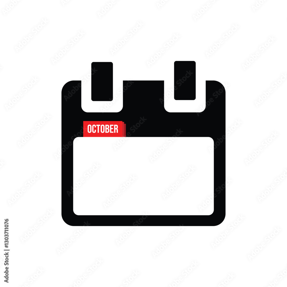 new calendar, calendar isolated on white, desktop calendar, october icon with white background new calendar, calendar isolated on white, desktop calendar, october icon with white background