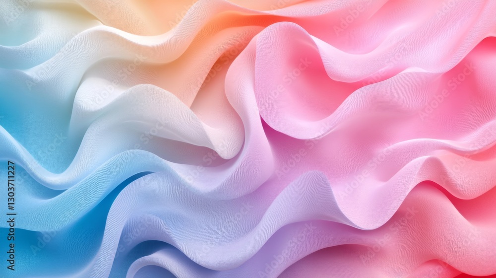 Obraz premium An abstract artwork depicting flowing fabrics in vibrant colors