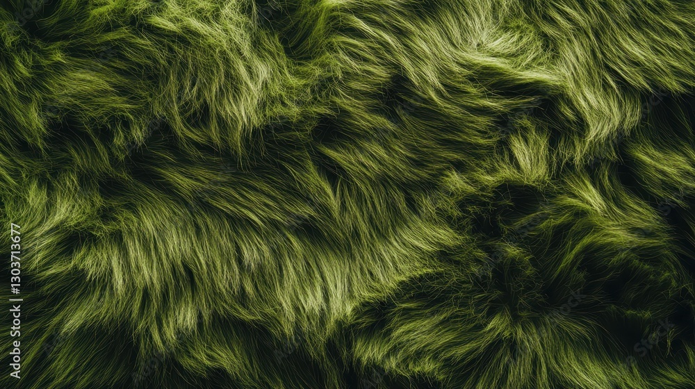 Obraz premium Close-up of lush, olive-green grass texture. Ideal for backgrounds, nature themes, or textures in design projects.