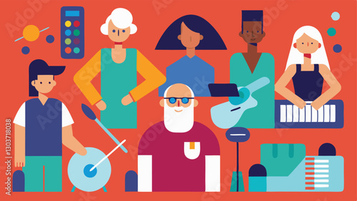 These descriptions represent a range of scenarios emphasizing inclusivity and creativity in music through adaptive technology.