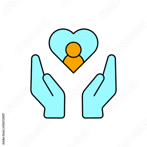 caring icons  symbol vector elements for infographic web