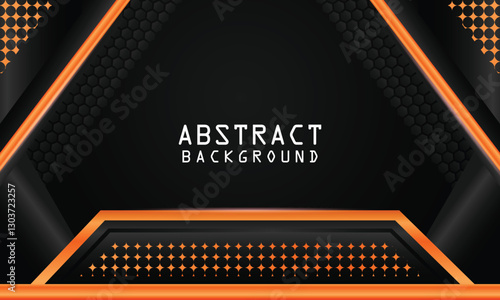 Dark abstract background with dark orange overlap layers design