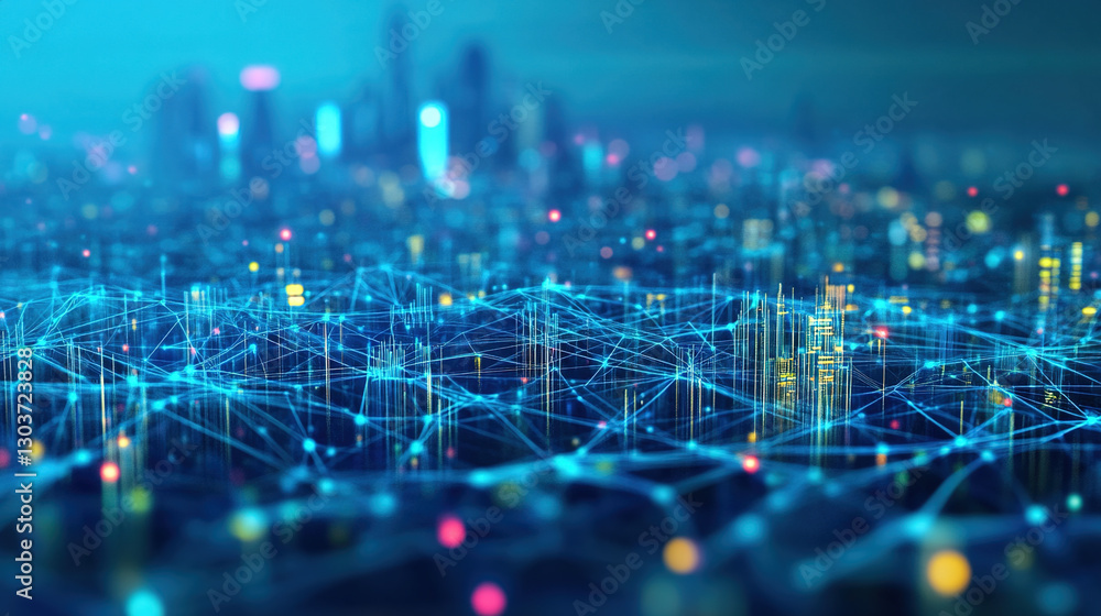 Blockchain, AI, and Big Data in a Futuristic Cityscape Blockchain, AI, and Big Data in a Futuristic Cityscape