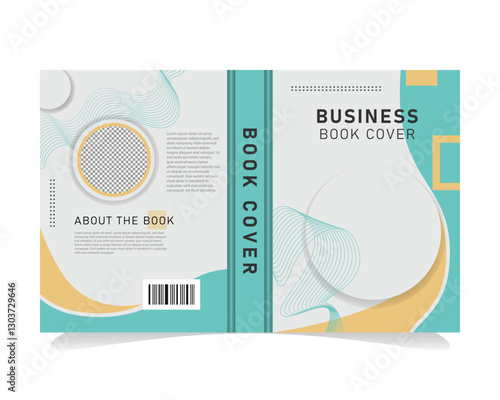 Minimal modern book cover design with abstract geometric style concept