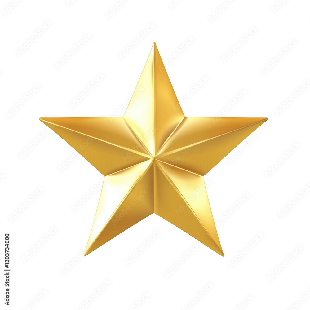 Fototapeta premium A simple star-shaped spark, with sharp edges and light reflections on a white background.